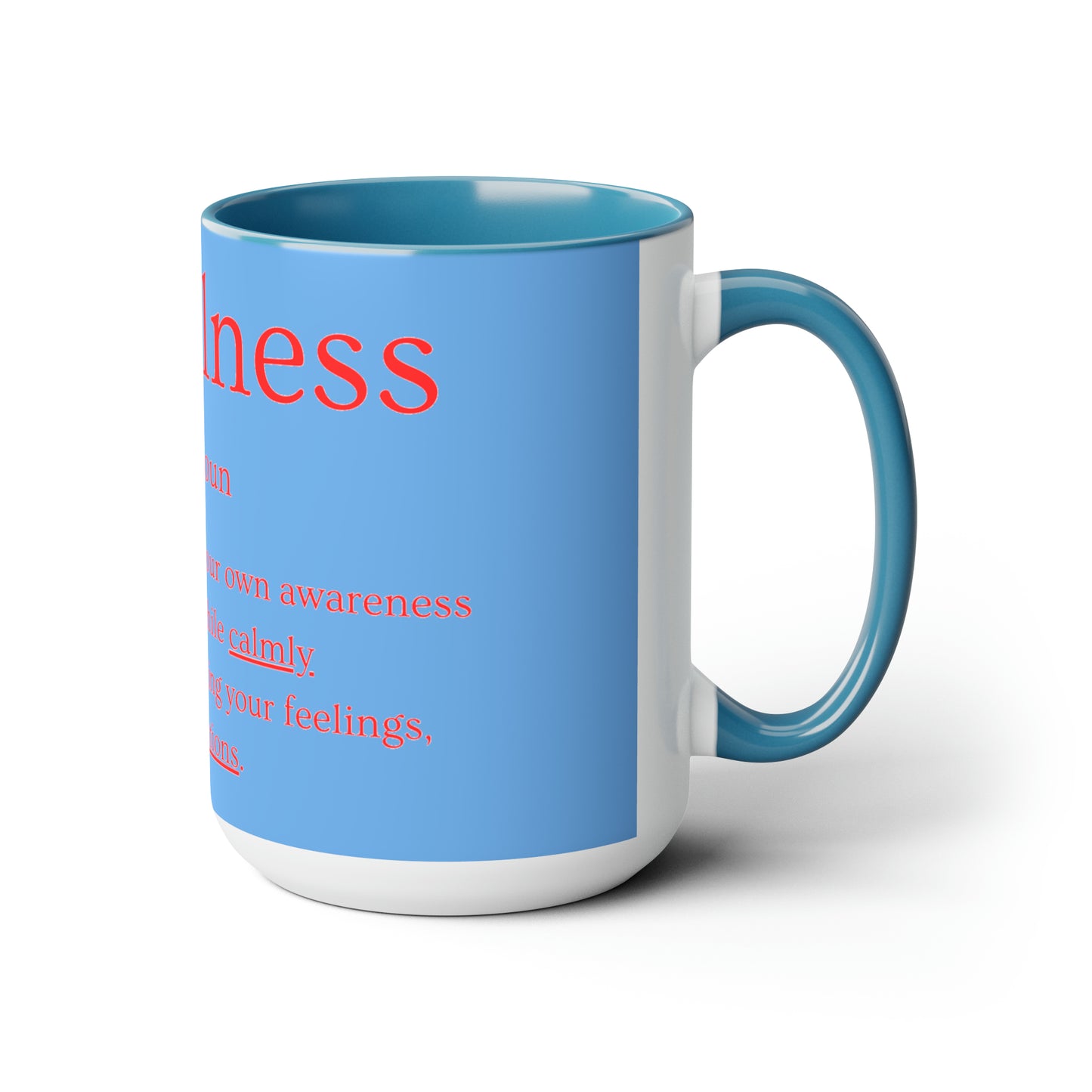 PoM's series of Mindfulness ... MFN definition ... Three-Tone Coffee Mugs (5 colours, 15oz / 0.44l, lead and BPA-free)