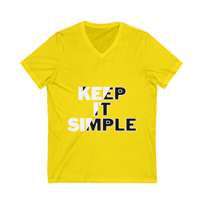 PoM's colletcion series "Mindfulness" ... KEEP IT SIMPLE ... Unisex Soft Jersey (Short Sleeve, V-Neck Tee, 100% cotton, 7 sizes, up to 8 colors))