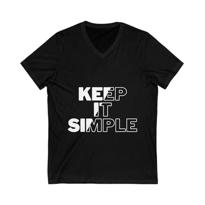 PoM's colletcion series "Mindfulness" ... KEEP IT SIMPLE ... Unisex Soft Jersey (Short Sleeve, V-Neck Tee, 100% cotton, 7 sizes, up to 8 colors))