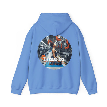 PoM's Mindfulness Collection ... TIME TO BREATH - Unisex Heavy Blend™ Hooded Sweatshirt (100% etically grown cotton, 8 sizes, up to 13 colors)