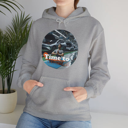 PoM's Mindfulness Collection ... TIME TO BREATH - Unisex Heavy Blend™ Hooded Sweatshirt (100% etically grown cotton, 8 sizes, up to 13 colors)