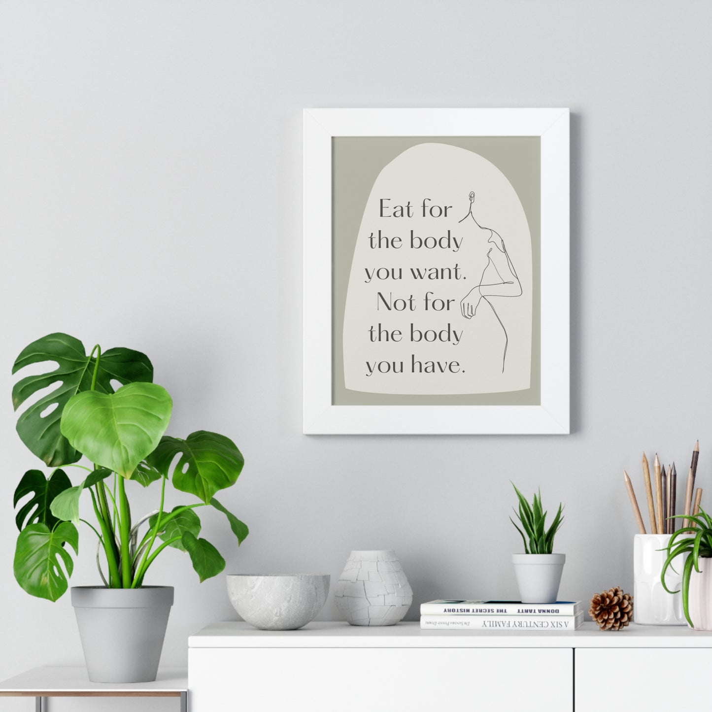 PoM's series "Healthy Nutrition &Diet"... affirmation poster - Framed Vertical Poster (different frame colours and sizes)