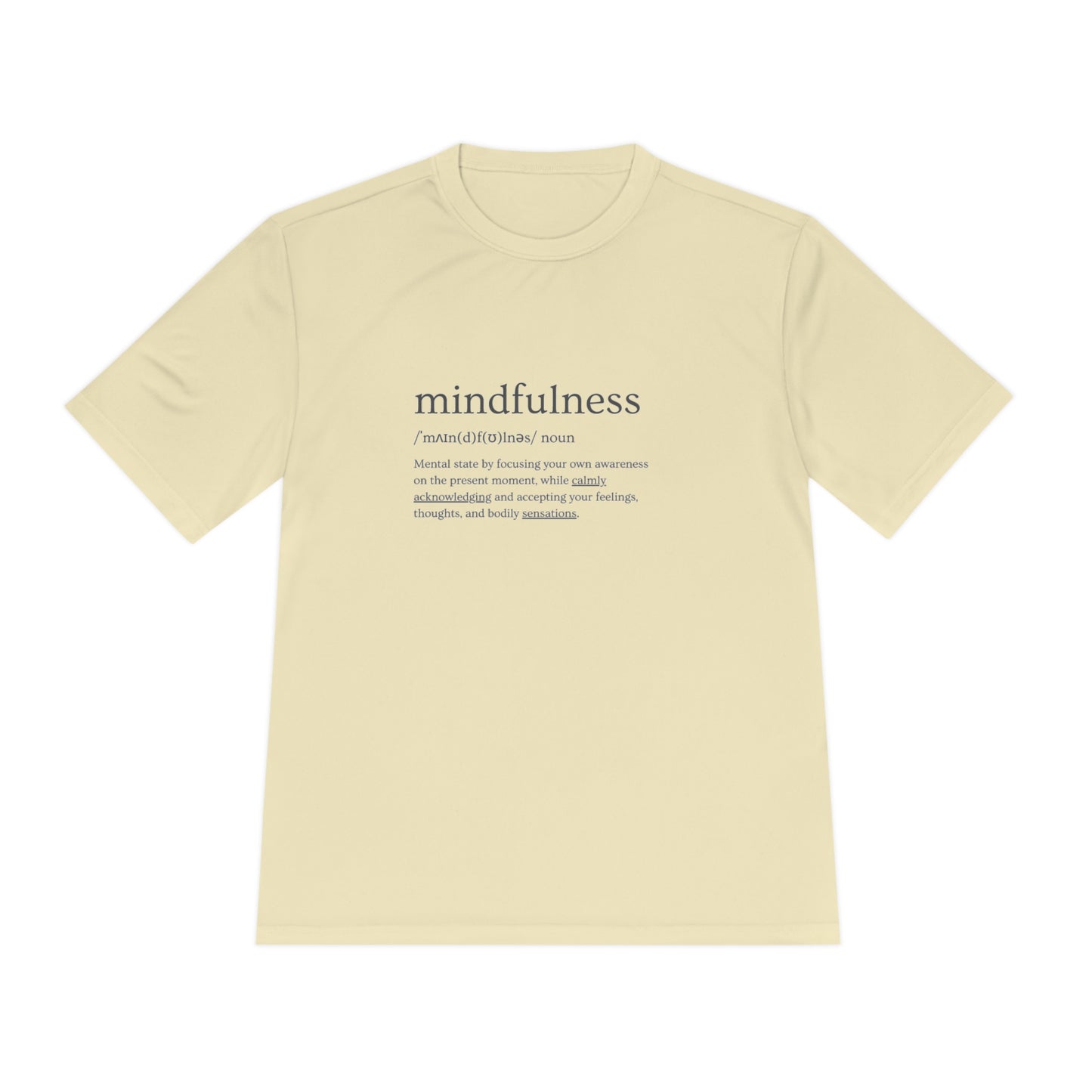 PoM's Mindfulness series .... MFN (front) & MFN concepts (back) ... Athletic Sport-Tek Moisture Wicking  (Unisex, breathable, 8 sizes, up to 12 colours)