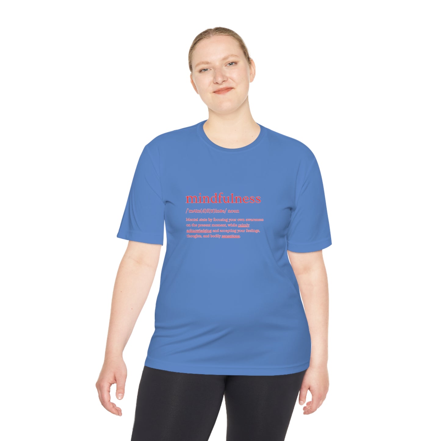 PoM's Mindfulness series .... MFN (front) & MFN concepts (back) ... Athletic Sport-Tek Moisture Wicking  (Unisex, breathable, 8 sizes, up to 12 colours)