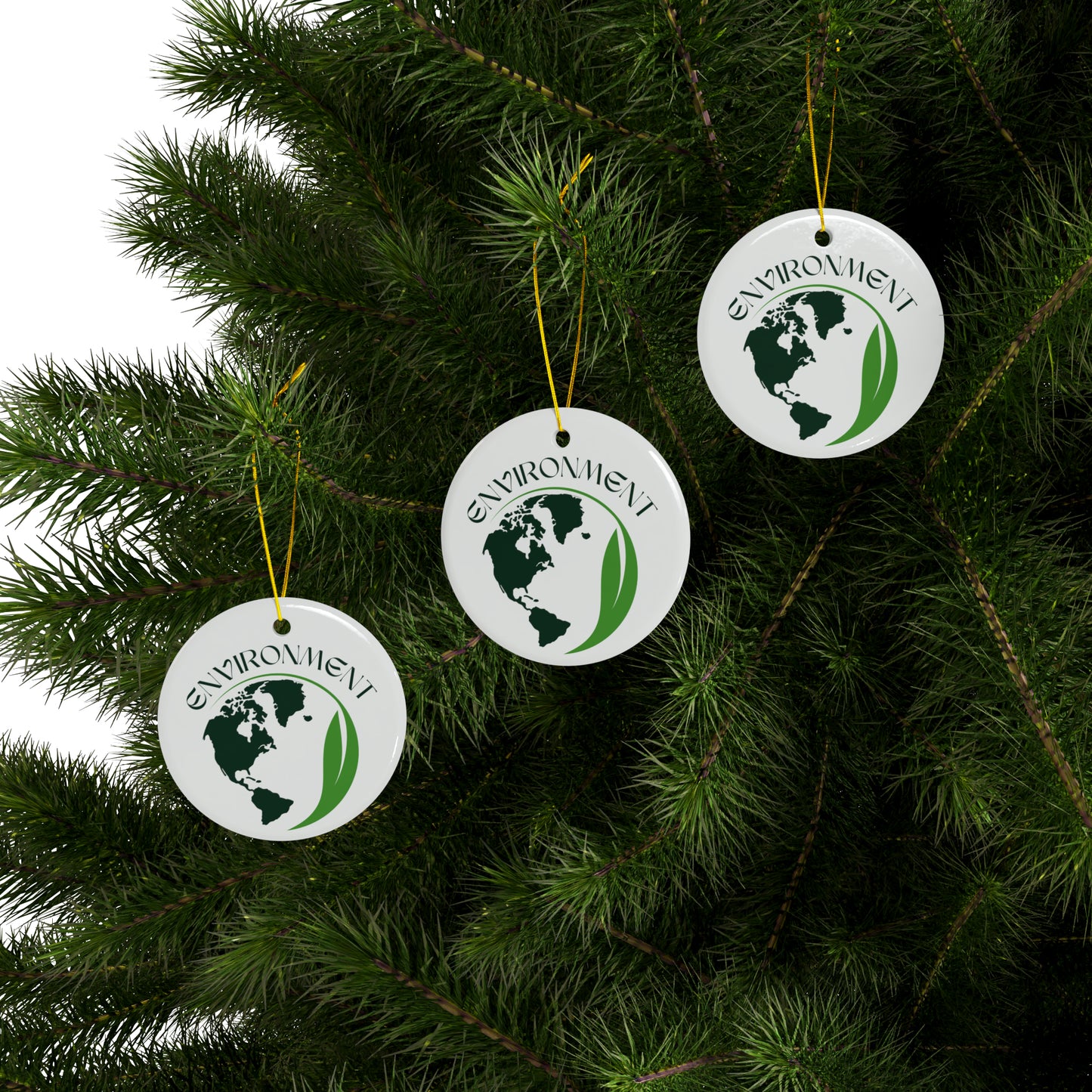 PoM's International EARTH Day series ... "ENVIRONMENT" ... Ceramic Ornaments (2 sided print, 2.5 mm thickness, 1pc or in bundles: 3pcs, 5pcs, 10pcs)