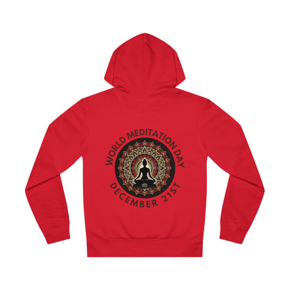 PoM's Mindfulness Collection ... special edition "World Meditation Day" (inauguration) - Unisex DRUMMER HOODIE (organic cotton and recycled polyester, up to 6 sizes and 8 colour)