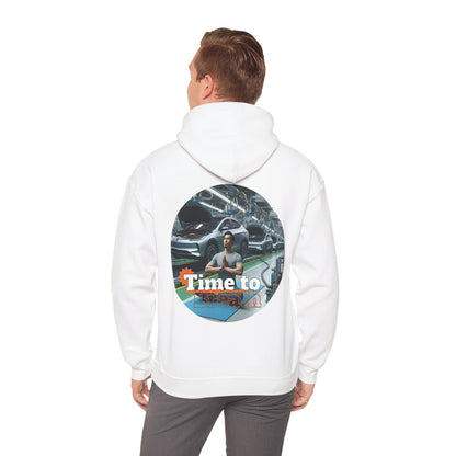 PoM's Mindfulness Collection ... TIME TO BREATH - Unisex Heavy Blend™ Hooded Sweatshirt (100% etically grown cotton, 8 sizes, up to 13 colors)