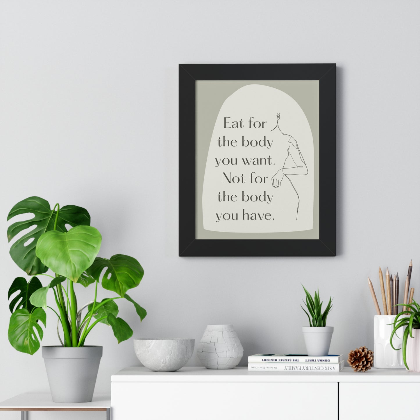 PoM's series "Healthy Nutrition &Diet"... affirmation poster - Framed Vertical Poster (different frame colours and sizes)