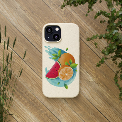 PoM's collection series "FRUITY LIFE" (PoM Edition #FL0006A) - Biodegradable Cases (plant plyomers/bamboo fibres, selection: iPhone models)