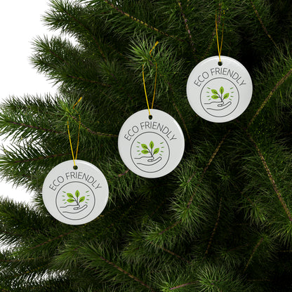 PoM's International EARTH Day series ... "Eco Friendly" ... Ceramic Ornaments (2 sided print, 2.5 mm thickness, 1pc or in bundles: 3pcs, 5pcs, 10pcs)