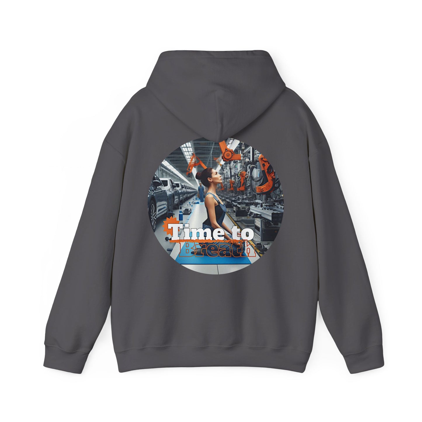 PoM's Mindfulness Collection ... TIME TO BREATH - Unisex Heavy Blend™ Hooded Sweatshirt (100% etically grown cotton, 8 sizes, up to 13 colors)