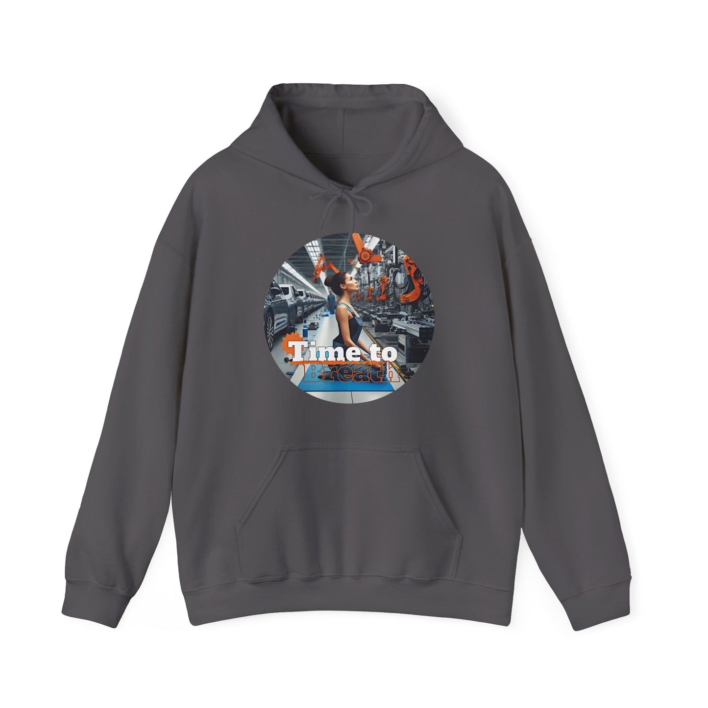 PoM's Mindfulness Collection ... TIME TO BREATH - Unisex Heavy Blend™ Hooded Sweatshirt (100% etically grown cotton, 8 sizes, up to 13 colors)