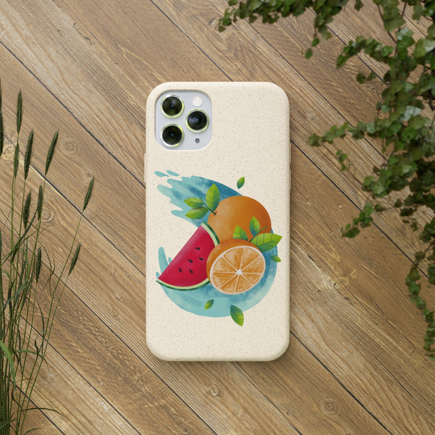 PoM's collection series "FRUITY LIFE" (PoM Edition #FL0006A) - Biodegradable Cases (plant plyomers/bamboo fibres, selection: iPhone models)