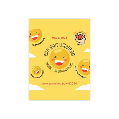 PoM's series Mindfulness & Self Motivation ... Happy World Laughter Day 2024 Poster (Satin paper, 300gsm, 6 sizes)