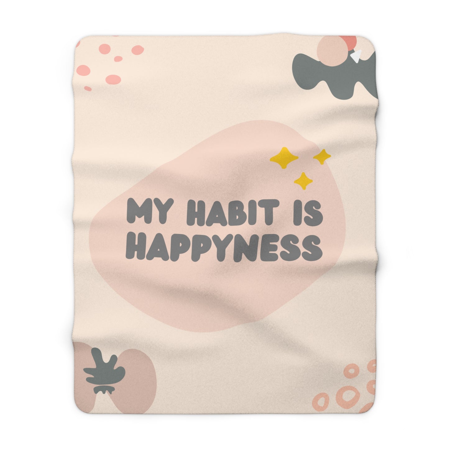 PoM's series of Mindfulness & Self Motivation ... Sherpa Fleece Blanket (extra warm, 3mm thick fleece)