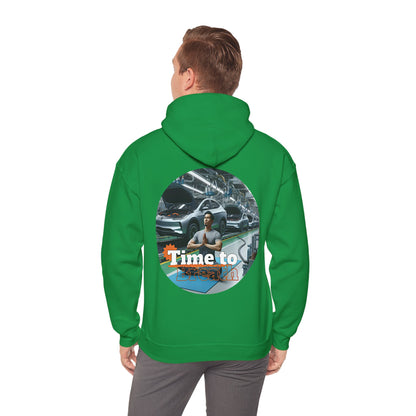 PoM's Mindfulness Collection ... TIME TO BREATH - Unisex Heavy Blend™ Hooded Sweatshirt (100% etically grown cotton, 8 sizes, up to 13 colors)