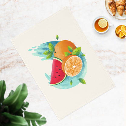 PoM's collection series "FRUITY LIFE" (PoM Edition #FL0007A) - stylish soft Tea Towel (10% organic cotton, light weight)