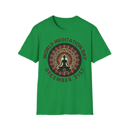 PoM's Mindfulness Collection ... special edition "World Meditation Day" (inauguration) - Unisex Softstyle T-SHIRT (100% cotton, all-year-wear, 6 sizes, up to 13 colours )