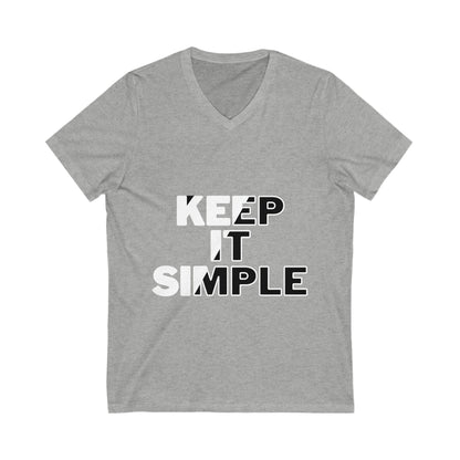 PoM's colletcion series "Mindfulness" ... KEEP IT SIMPLE ... Unisex Soft Jersey (Short Sleeve, V-Neck Tee, 100% cotton, 7 sizes, up to 8 colors))