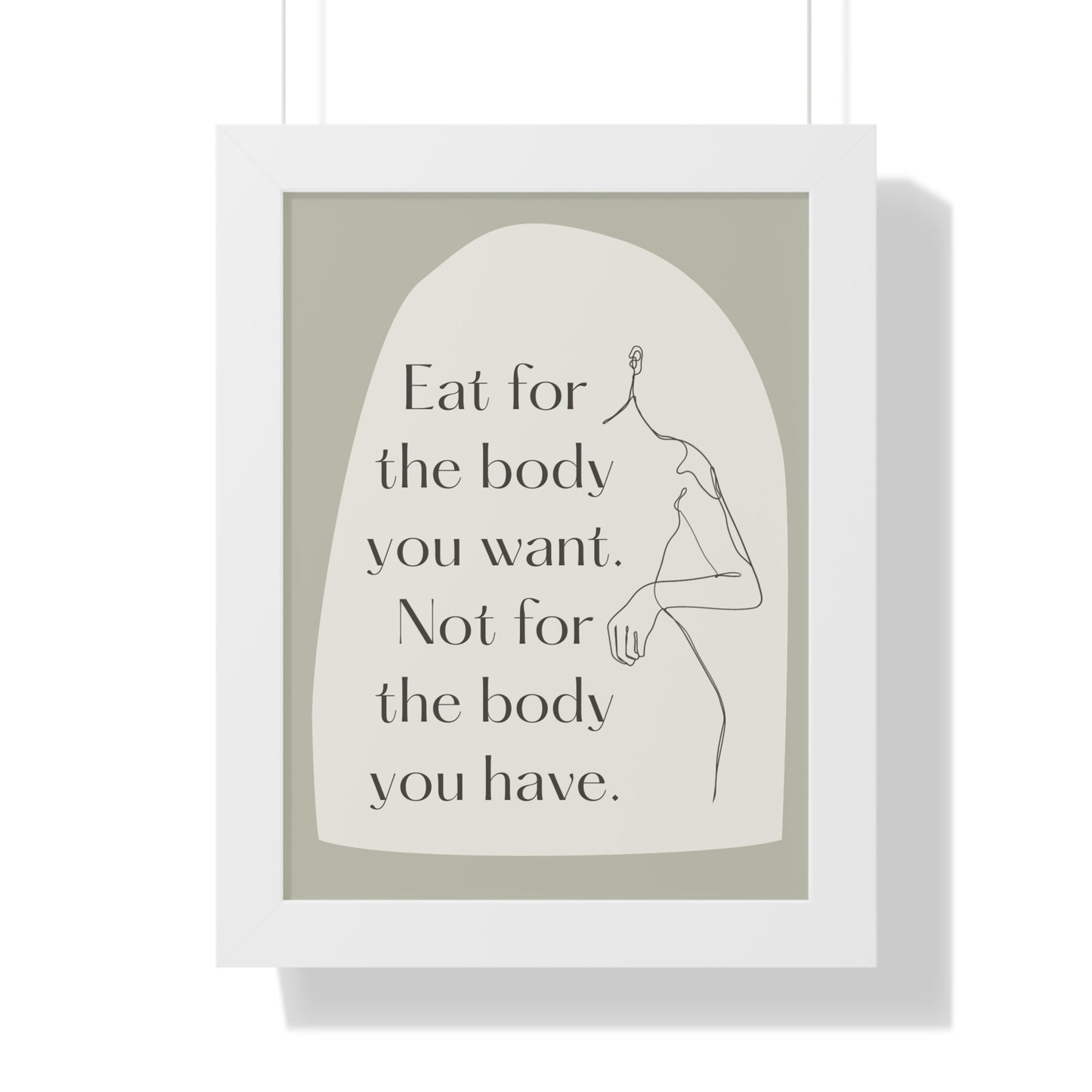 PoM's series "Healthy Nutrition &Diet"... affirmation poster - Framed Vertical Poster (different frame colours and sizes)