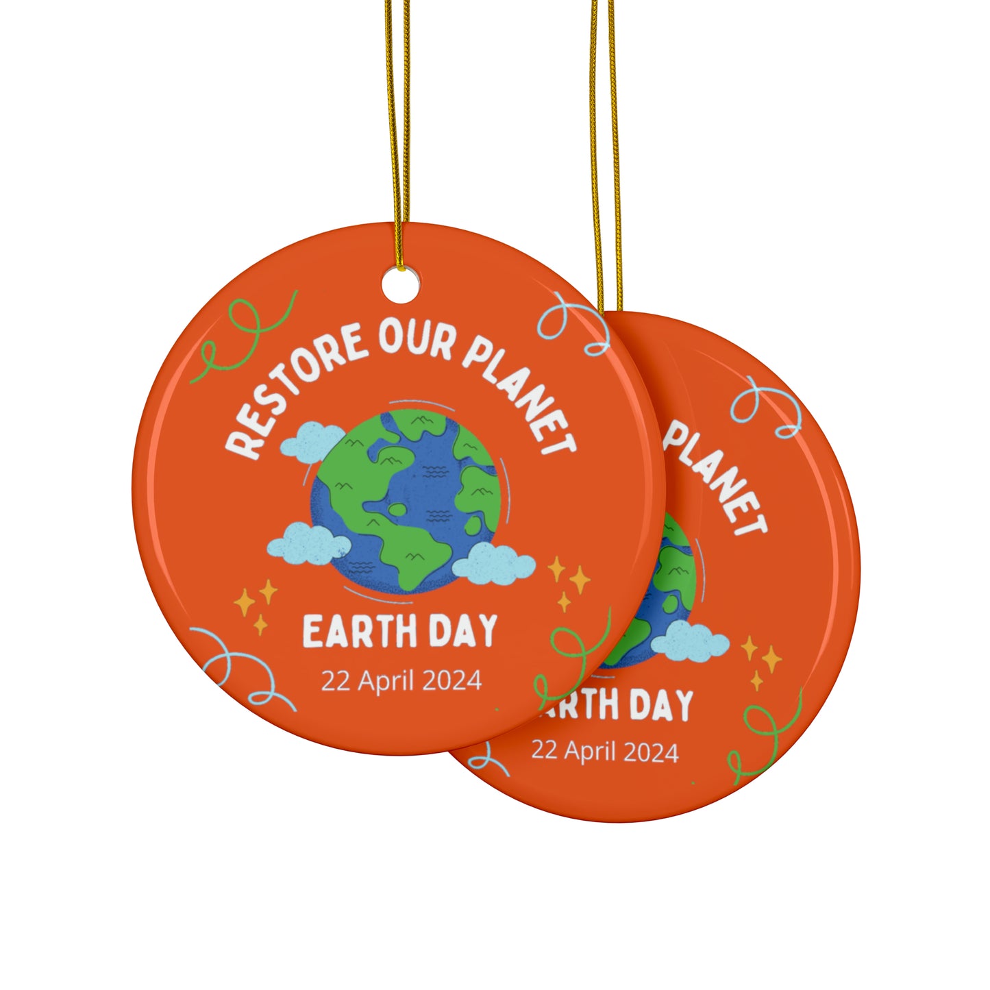 PoM's International EARTH Day Bundle (#MIED-B10005A): 2x T-shirts, 1x baseball cap, 2x mugs + Tumbler, shopping bag (textile), poster, ornaments and magnets