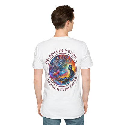 PoM's Mindfulness & Music collection ... "MELODIES IN MOTION" T-Shirt (Unisex, Softstyle, 100% Cotton, up to 5 sizes and up to 13 colours)