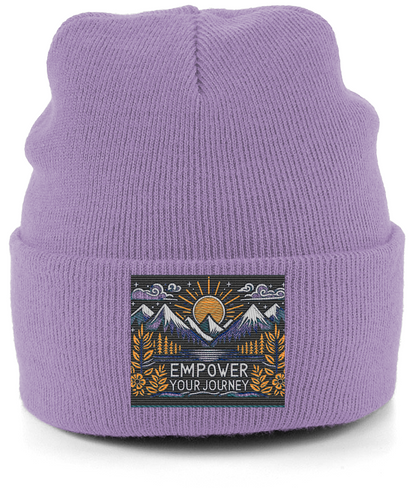 PoM's collection "Self Empowerment" ... Cuffed Beanie (unlimited colors embroidery: "Empower your Journey", 9 beanie colours)