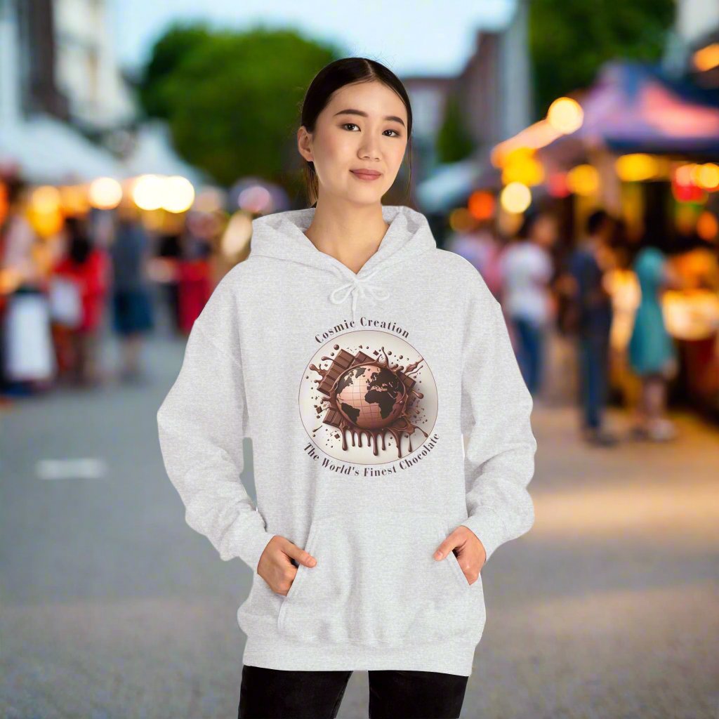 Unisex Sweater Hoodie with print on front and back (Planetary Choco Splash Collection)