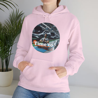 PoM's Mindfulness Collection ... TIME TO BREATH - Unisex Heavy Blend™ Hooded Sweatshirt (100% etically grown cotton, 8 sizes, up to 13 colors)