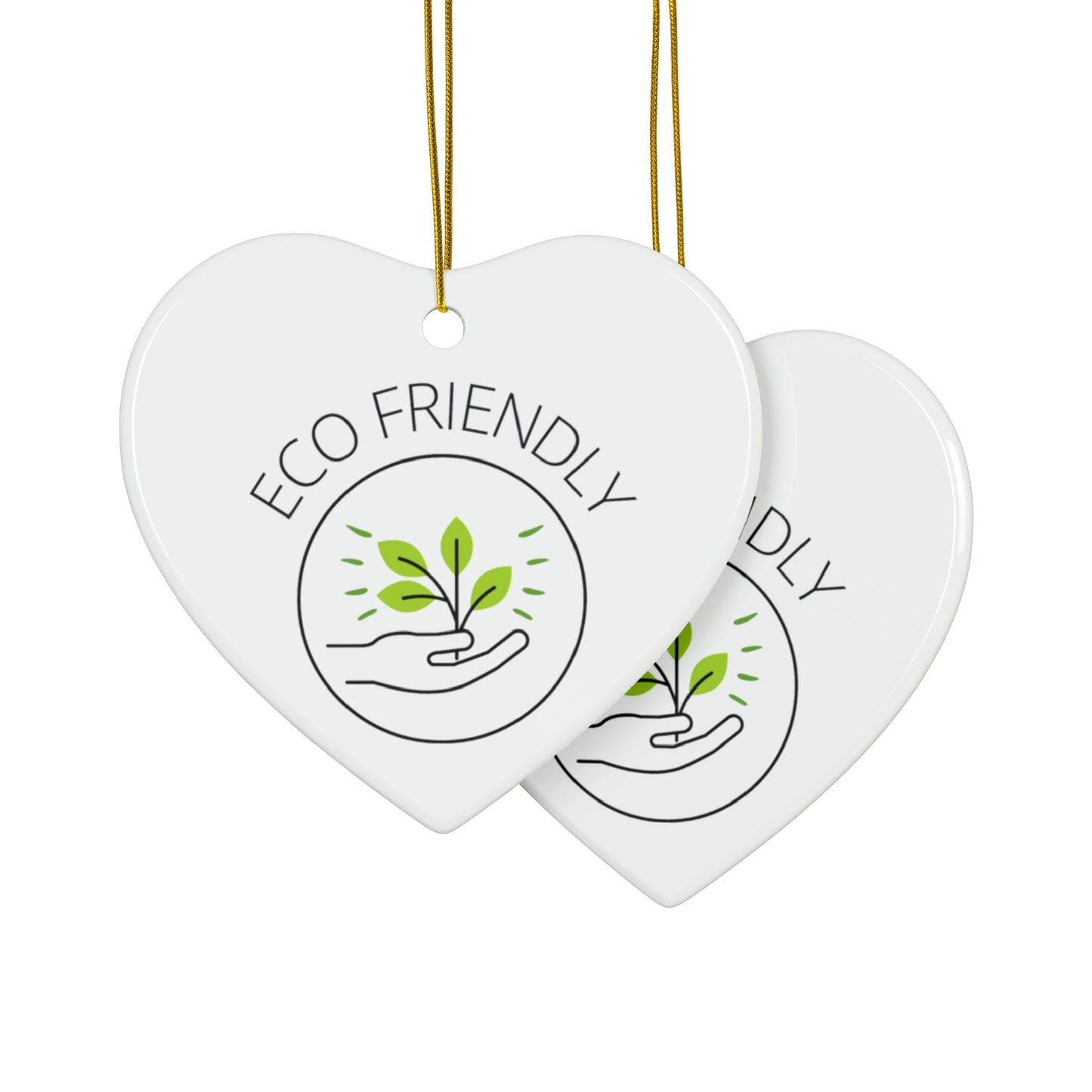 PoM's International EARTH Day series ... "Eco Friendly" ... Ceramic Ornaments (2 sided print, 2.5 mm thickness, 1pc or in bundles: 3pcs, 5pcs, 10pcs)