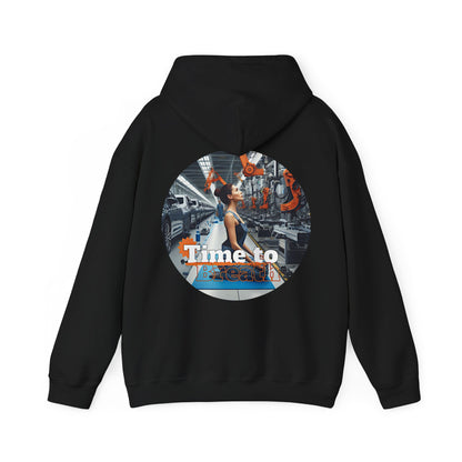 PoM's Mindfulness Collection ... TIME TO BREATH - Unisex Heavy Blend™ Hooded Sweatshirt (100% etically grown cotton, 8 sizes, up to 13 colors)