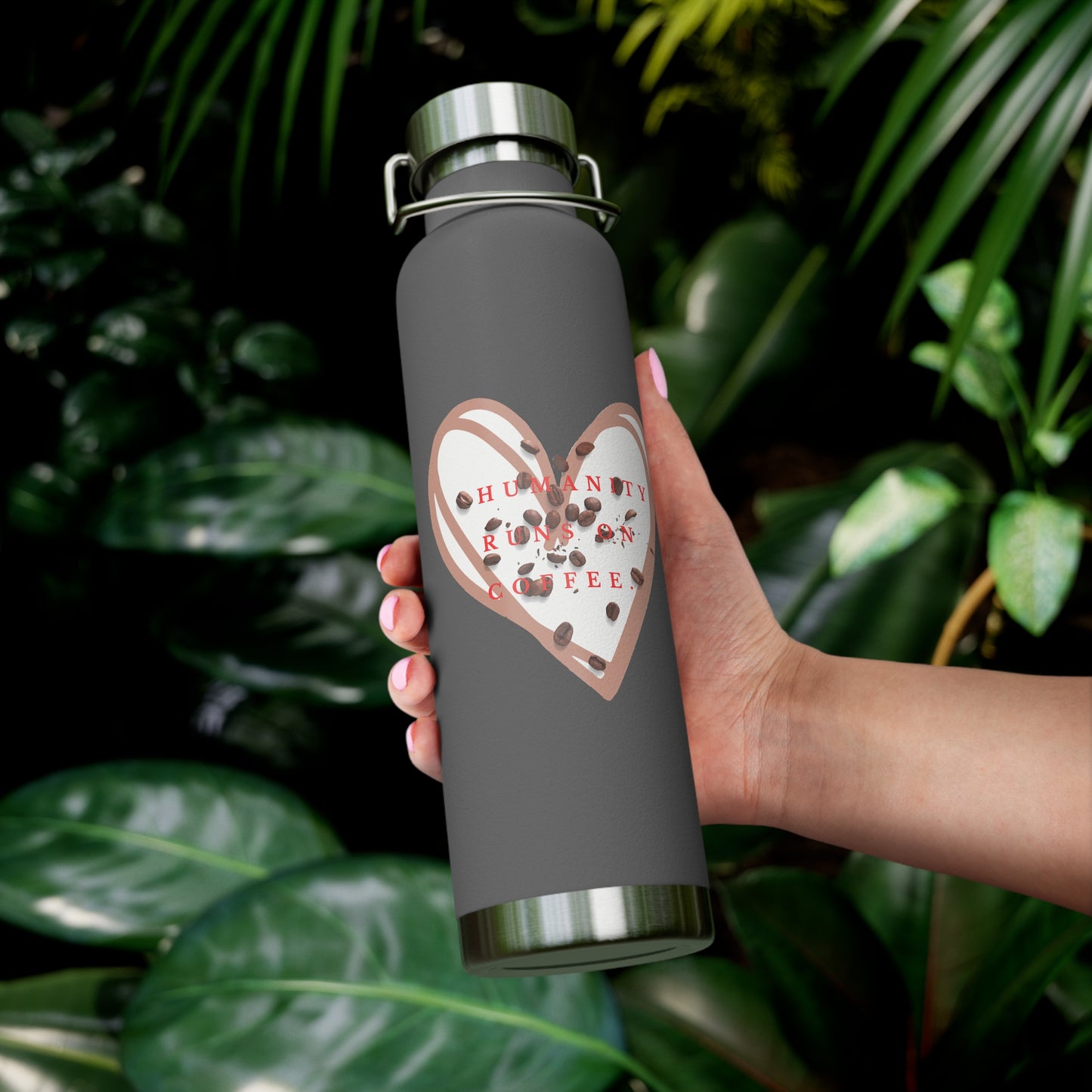 PoM's (hand brewed) Coffee series ... Copper Vacuum Insulated Bottle (22oz / 0.65 l, BPA free, scratch resistant)