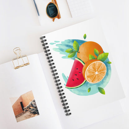 PoM's collection series "FRUITY LIFE" (PoM Edition #FL0002A-1123) ... Spiral Notebook ...Ruled Line (118 pages, front cover print)