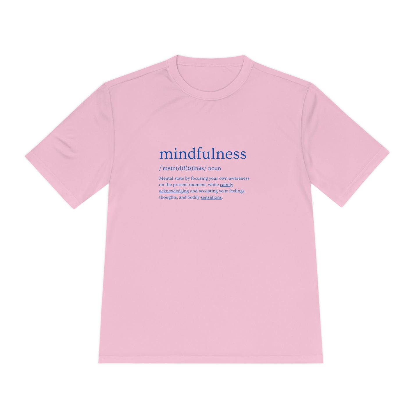 PoM's Mindfulness series .... MFN (front) & MFN concepts (back) ... Athletic Sport-Tek Moisture Wicking  (Unisex, breathable, 8 sizes, up to 12 colours)