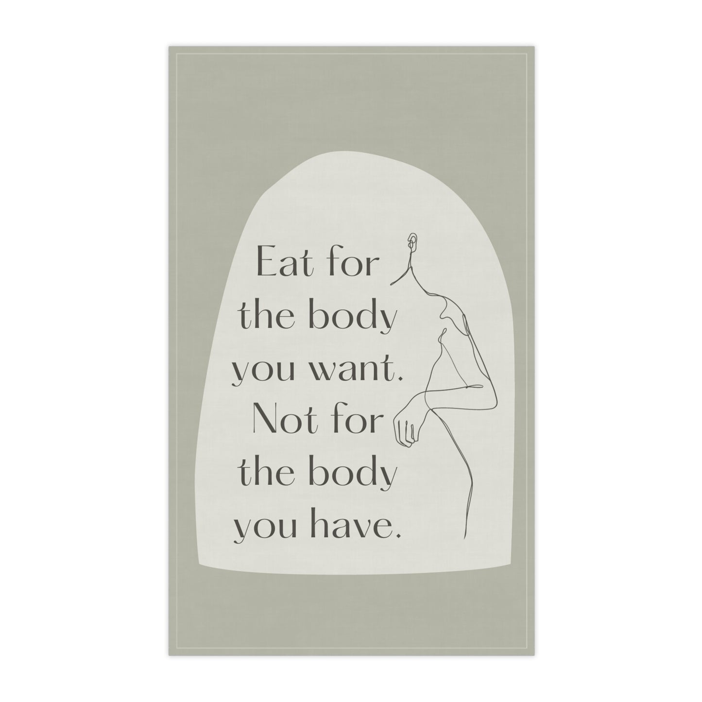 PoM's series "Healthy Nutrition & Diet" ... affirmation Kitchen Towel (2 materials: cotton twill, polyester - one size: 18" × 30" / 45.72cm × 76.2cm)