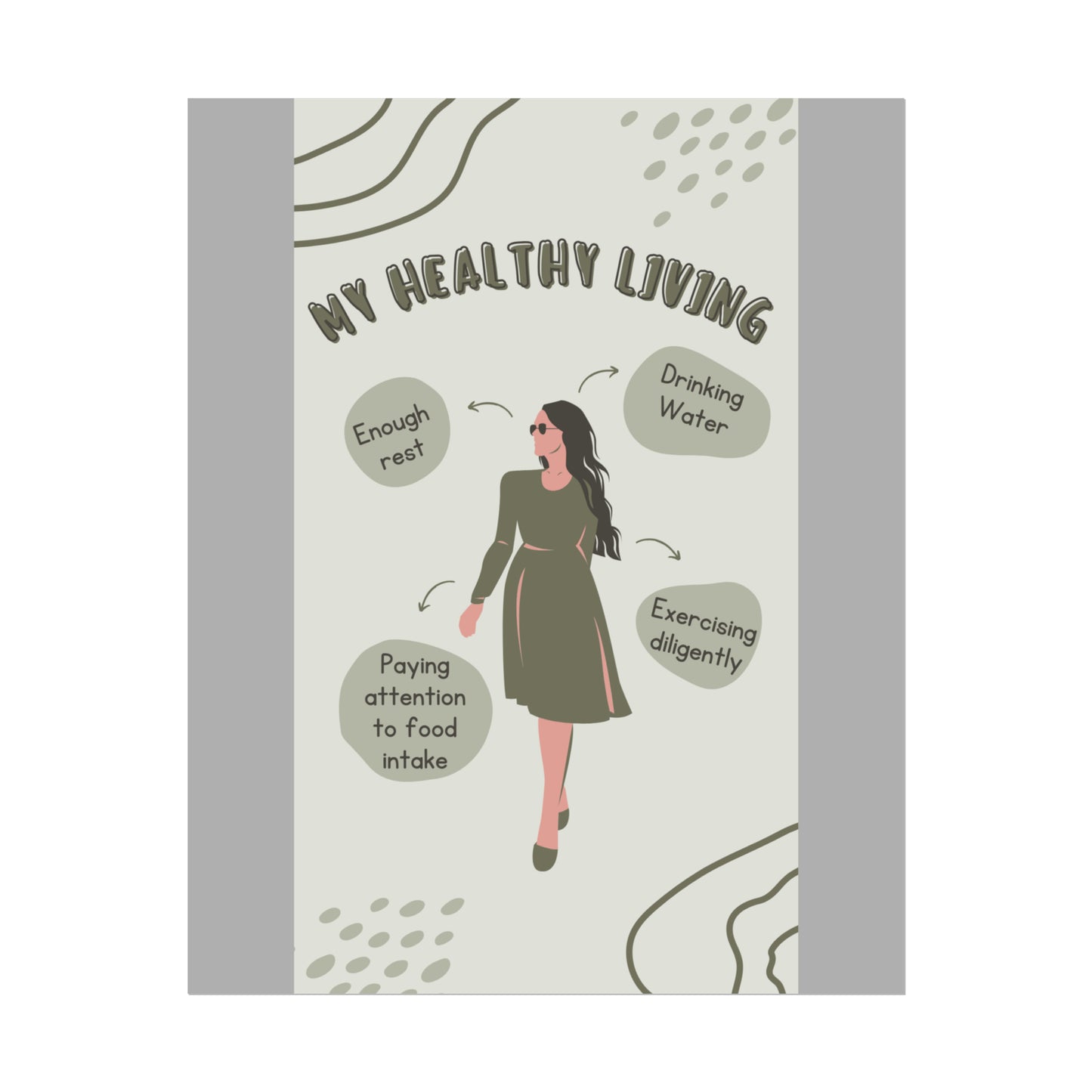 PoM's Self Motivation series ... My Healthy Living (affirmation) - Rolled Poster (180, 200 or 285 gsm paper options)