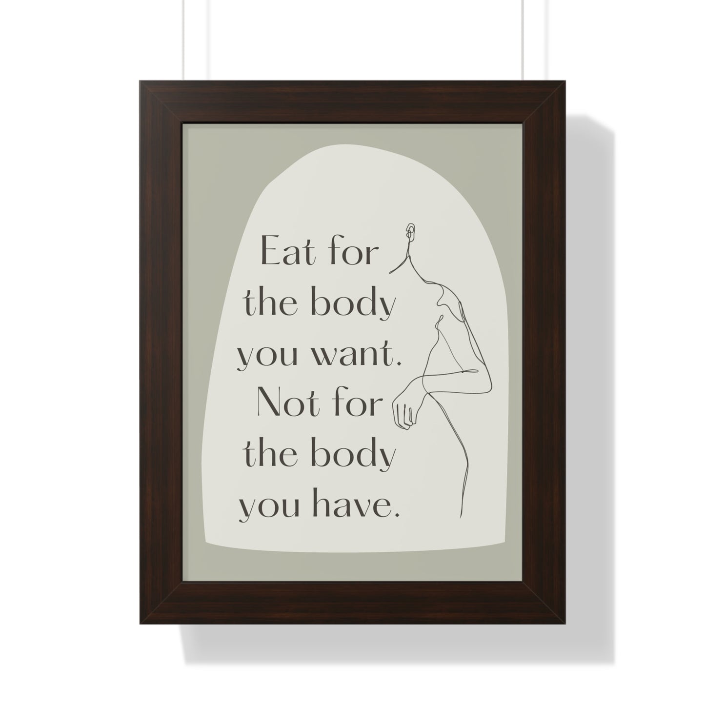 PoM's series "Healthy Nutrition &Diet"... affirmation poster - Framed Vertical Poster (different frame colours and sizes)