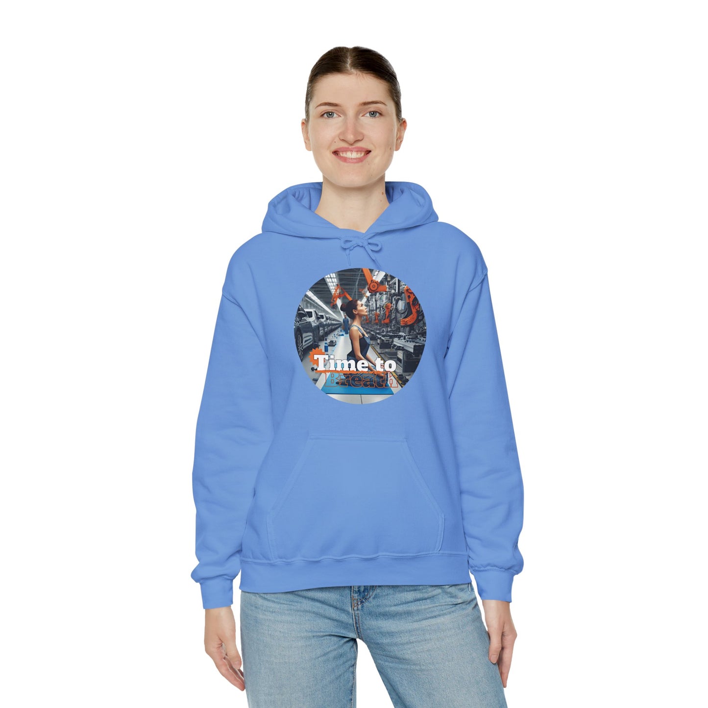 PoM's Mindfulness Collection ... TIME TO BREATH - Unisex Heavy Blend™ Hooded Sweatshirt (100% etically grown cotton, 8 sizes, up to 13 colors)