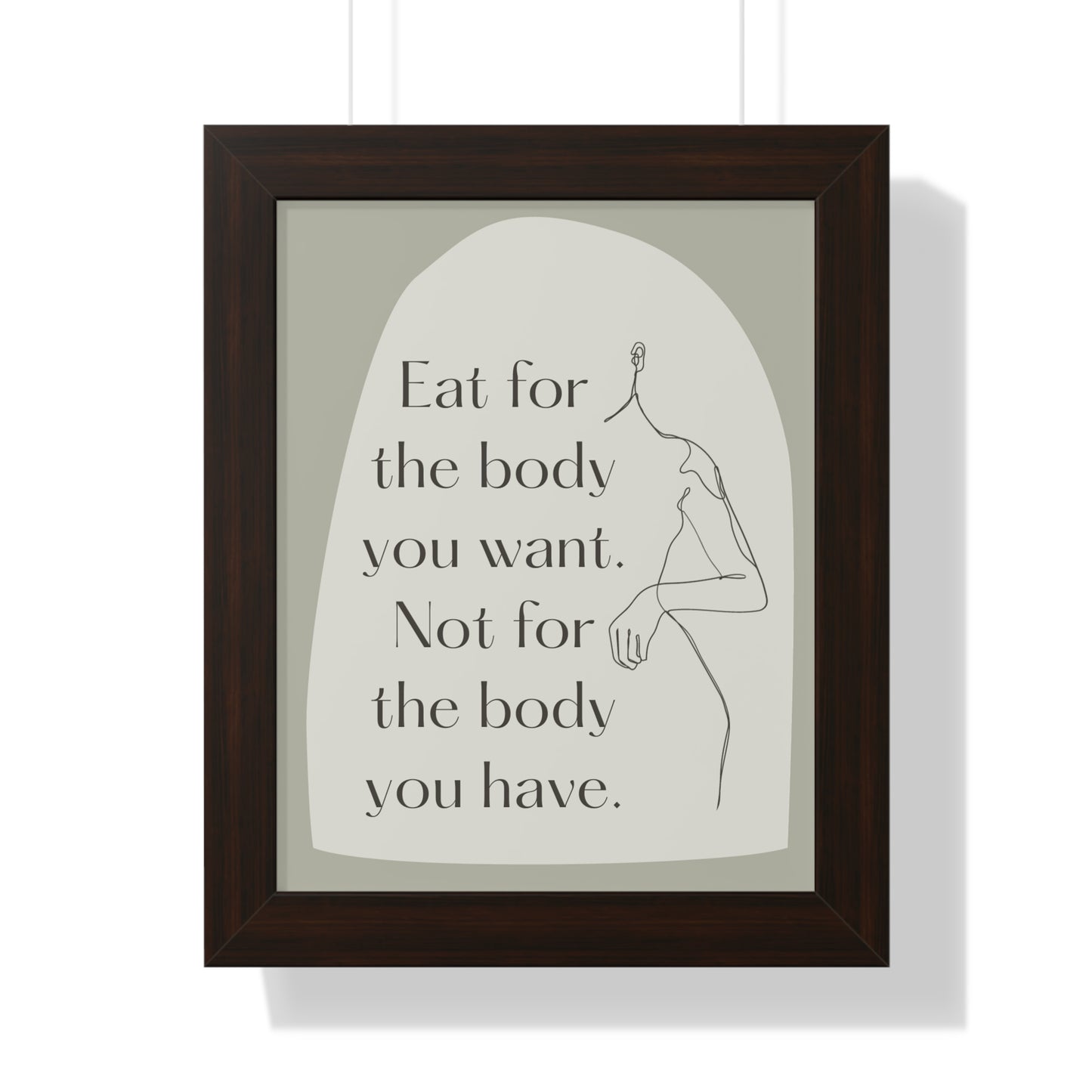 PoM's series "Healthy Nutrition &Diet"... affirmation poster - Framed Vertical Poster (different frame colours and sizes)