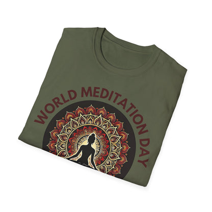 PoM's Mindfulness Collection ... special edition "World Meditation Day" (inauguration) - Unisex Softstyle T-SHIRT (100% cotton, all-year-wear, 6 sizes, up to 13 colours )