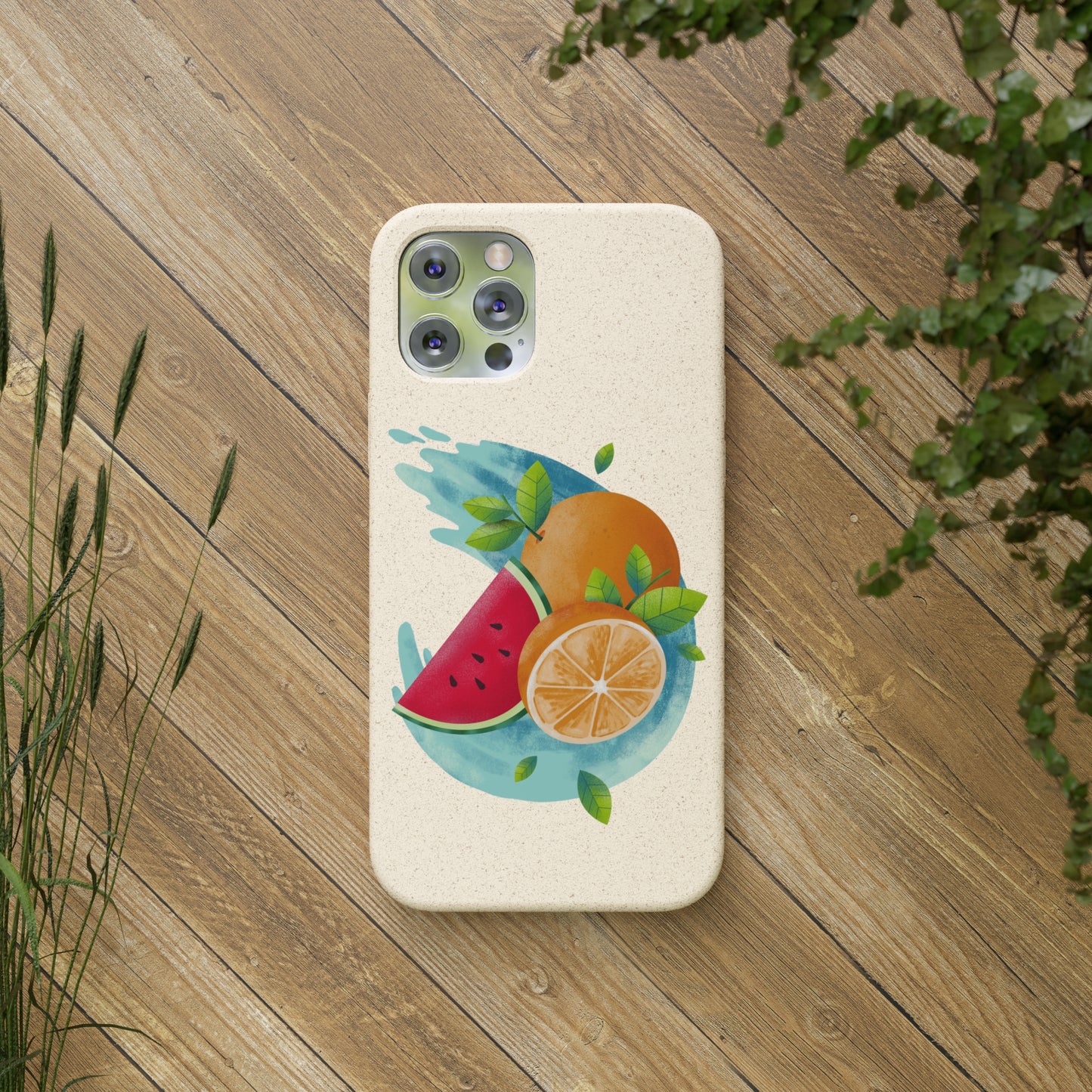 PoM's collection series "FRUITY LIFE" (PoM Edition #FL0006A) - Biodegradable Cases (plant plyomers/bamboo fibres, selection: iPhone models)