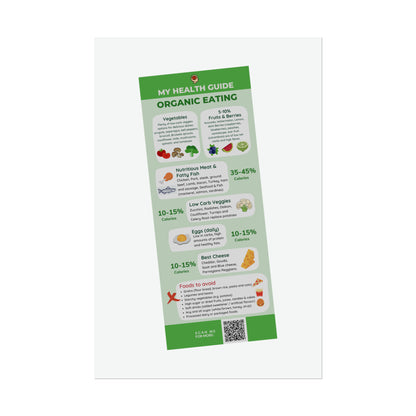 HEALTH GUIDE for ORGANIC EATING - Rolled Poster (180, 200 or 285 gsm paper options)