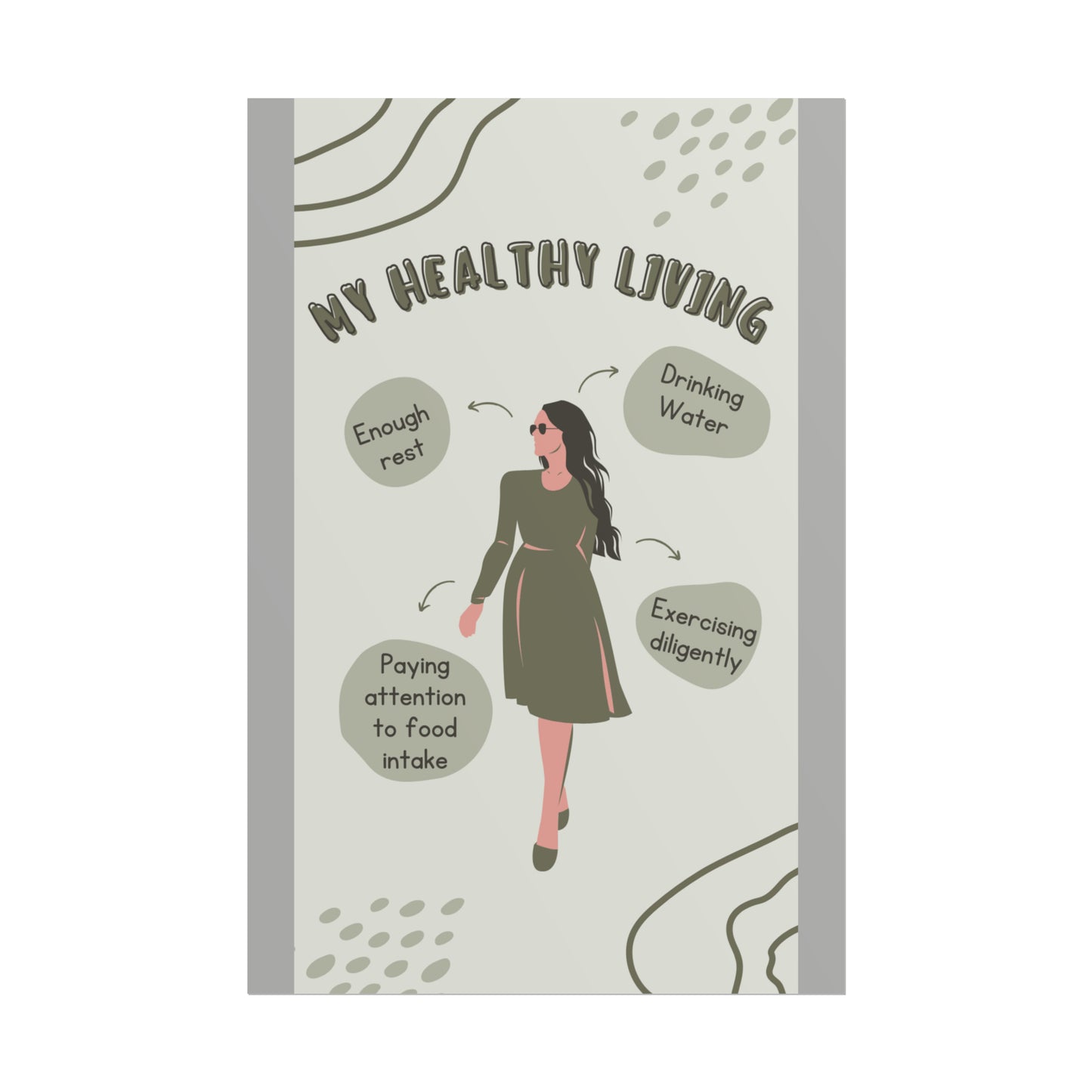 PoM's Self Motivation series ... My Healthy Living (affirmation) - Rolled Poster (180, 200 or 285 gsm paper options)