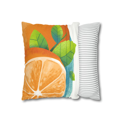 PoM's collection series "FRUITY LIFE"  (PoM Edition #FL0008A) - Faux Suede Square Pillow Case (double sided print, concealed zipper)