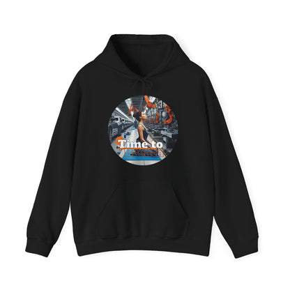 PoM's Mindfulness Collection ... TIME TO BREATH - Unisex Heavy Blend™ Hooded Sweatshirt (100% etically grown cotton, 8 sizes, up to 13 colors)