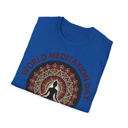 PoM's Mindfulness Collection ... special edition "World Meditation Day" (inauguration) - Unisex Softstyle T-SHIRT (100% cotton, all-year-wear, 6 sizes, up to 13 colours )