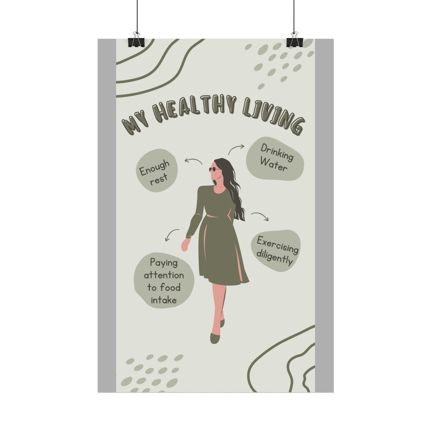 PoM's Self Motivation series ... My Healthy Living (affirmation) - Rolled Poster (180, 200 or 285 gsm paper options)