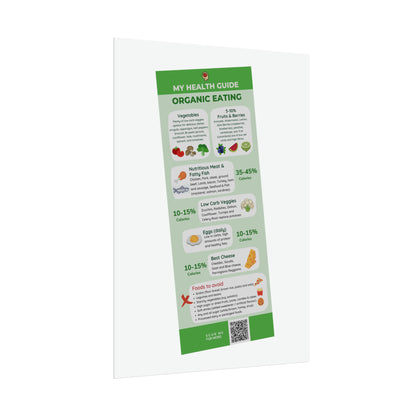 HEALTH GUIDE for ORGANIC EATING - Rolled Poster (180, 200 or 285 gsm paper options)