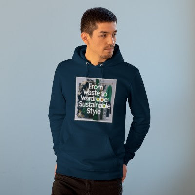 PoM's series "World Environment Day" ... Unisex Cruiser Hoodie (organic cotton + recycled plastic, 10 sizes, up to 12 colours)