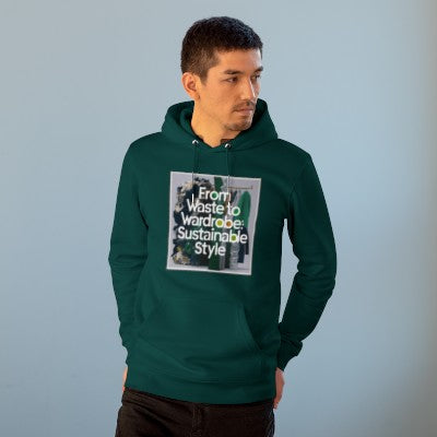 PoM's series "World Environment Day" ... Unisex Cruiser Hoodie (organic cotton + recycled plastic, 10 sizes, up to 12 colours)